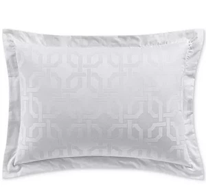 Hotel Collection Fresco Jacquard EURO Sham Set WHITE - Picture 1 of 3