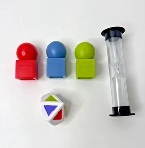 Cranium Board Game Replacement Pieces Parts 4 Tokens 10 Sided Die 1 Minute Timer - Picture 1 of 1