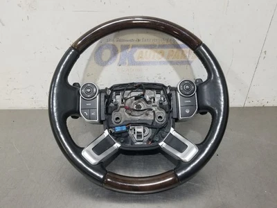 16 2016 RANGE ROVER HSE STEERING WHEEL BLACK LEATHER AND WOOD GRAIN WITH HEAT - Image 1 of 4