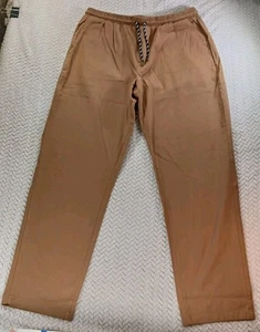 Carolina Surf Brand Brown Straight Leg Large Elastic Drawstring Waist - Picture 1 of 19