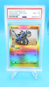 Armaldo 2003 Pokemon EX Sandsturm Reverse Foil #1 PSA 8 Graded Karte - Bild 1 von 2