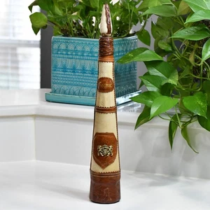 Vintage Leather And Hide Cognac Decanter 1960s-1970s - Picture 1 of 7