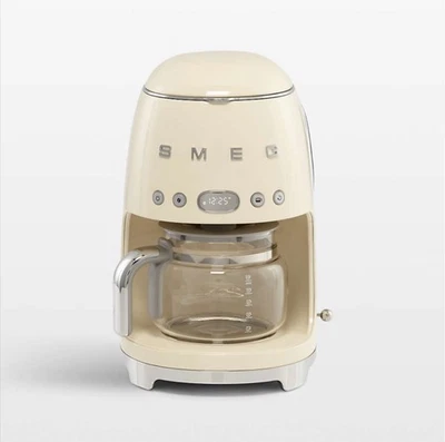 SMEG DCF02 Drip 10-Cup Coffee Maker - Cream New Factory Seal - Image 1 of 2