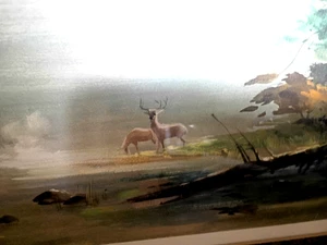 DISNEY BAMBI ART Picture PRINT RARE Tyrus Wong 1940's I.A.P. Co 4 1/2" - Picture 1 of 15