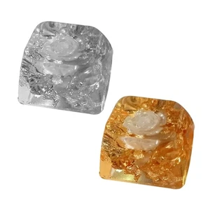 Translucent Camellias Resins Keycap Flower Pattern Mechanical Keyboards Keycap - Picture 1 of 10