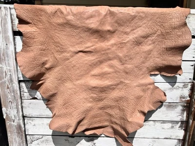 Elk Leather / Whole Hide / Beige Colour / 13 Sqft - Image 1 of 4