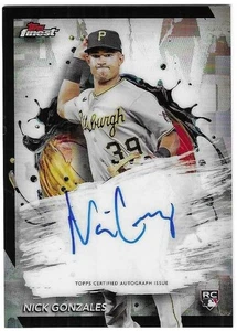 Nick Gonzales 2024 TOPPS FINEST MLB ROOKIE AUTOGRAPH CARD Pirates AUTO refractor - Picture 1 of 2