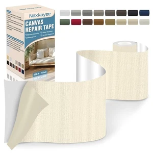 Canvas Reparaturband, selbstklebender Stoffflicken 4"×71", beige  - Bild 1 von 6