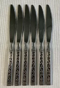 6 Abendessen 9 1/4 Zoll Messer Oneida Edelstahl 1881 Rogers SPANISCHER GERICHT Besteck MCM - Bild 1 von 8