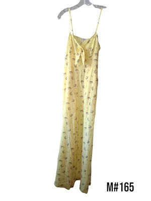 Mono Love Fire Talla L Amarillo Floral Abierto Pierna Ancha Bolsillos M#165 Foto 1 de 4