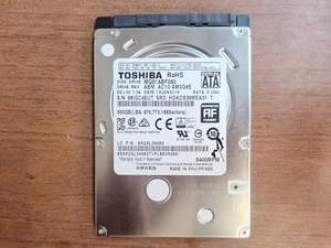 TOSHIBA MQ01ABF050 WINDOWS 11 500GB SATA HDD HARD DRIVE 5H20L34560 AC10/AM0Q6E - Picture 1 of 2