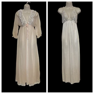 Negligee y cubre Sears Peignoir 100 % nailon para mujer talla M 12/14 vintage - Imagen 1 de 20