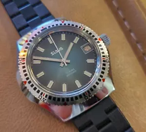 SLAVA DIVER NOS manual from 70' 39 mm +original box. XXX RARE !!! - Foto 1 di 10