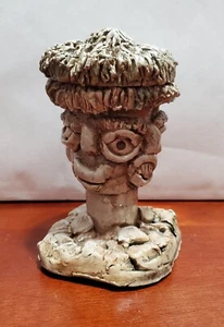 Creepy Cool Sculpture, Mayan, Aztec Style, Multi-face Figure w/top, ZKOOL, 2022 - Picture 1 of 12