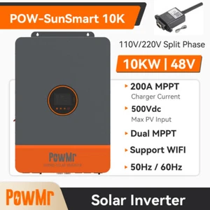 10KW 48V Hybrid Solar Inverter 120V/240V Split Phase 200A MPPT Charge Controller - Picture 1 of 17