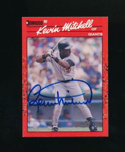 1990 Donruss #98 Kevin Mitchell signed auto autograph swsw6