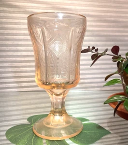 INDIANA GLASS COMPANY RECOLLECTION PINK MADRID WATER GOBLET DEPRESSION 6.5" tall - Picture 1 of 1