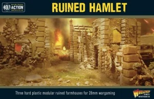 Warlord Bolt Action Ruined Hamlet 3 Buildings 1:56 WWII Military Wargaming - Picture 1 of 4