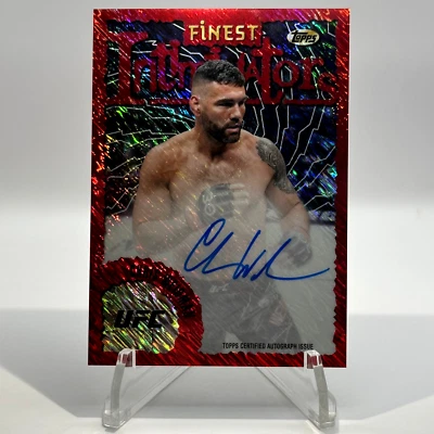 2024 Topps Finest UFC CHRIS WEIDMAN Intimidators Red Shimmer Refractor Auto - Image 1 of 3