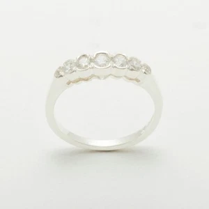 9ct White Gold Natural Diamond Womens Eternity Ring - Sizes J to Z - Picture 1 of 5