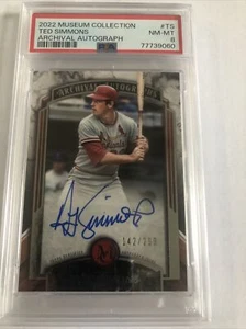 2022 Topps Museum Collection Archival Autograph Ted Simmons /299 PSA 8 - Picture 1 of 3