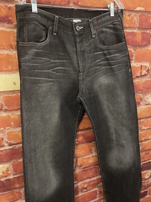 Pantalones de mezclilla para hombre Guess Jeans EE. UU. 32X32 negros con botones calce regular Foto 1 de 4