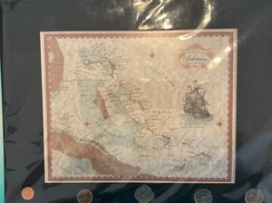 BAHAMA ISLANDS 5 Circulated COINS WL-2006 SPECIMEN SET FRAMABLE MAP 11x14 - Picture 1 of 18