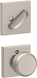 Schlage F59 BWE 619 COL Collins Trim Bowery Interior Handle set Knob, Satin Nick - Picture 1 of 1