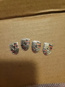 4X Porsche Key Fob Replacement Colored Crest Small Emblem Logo (4 Total) - Picture 1 of 5