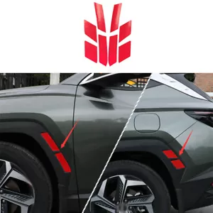 Red Sticker Wheel Eyebrow Arches Fender Flares Fit For Hyundai Tucson 2022-2023 - Picture 1 of 9