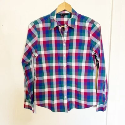 346 Brooks Brothers Plaid Button Down Long Sleeve Shirt Size 8 Boys - Image 1 of 4