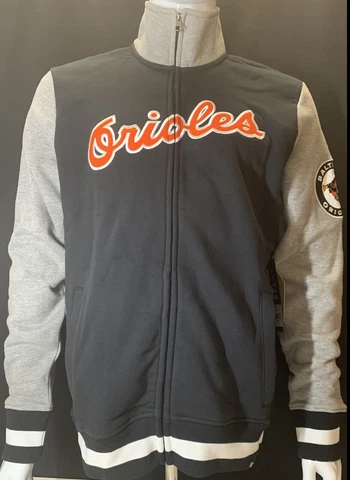 NWT MEN’s Baltimore Orioles ‘47 Cooperstown Collection Track Sweater Size M Cover