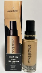 Smashbox Studio Skin 24 Hour Hydra Foundation 2.35 LIGHT MEDIUM WARM GOLDEN - Picture 1 of 4