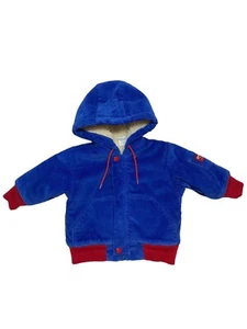 Vintage 80er OshKosh Cord Sherpa gefütterte Kapuzenjacke Kleinkind 12 Monate USA - Bild 1 von 7