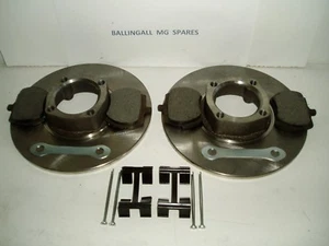 182- 145 MG MIDGET SPRITE WIRE WHEELS - DISC BRAKE ROTORS PADS TABS CLIPS & PINS - Picture 1 of 4