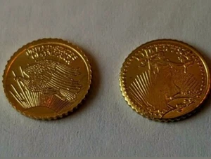 MONEDA DE ORO 22K hge - SAINT GAUDEN AÑO 1907 GOLD - Imagen 1 de 3