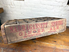 Vintage Narragansett Spring Ginger Ale Bottle Crate, Spencer MA ~ Red Branding!