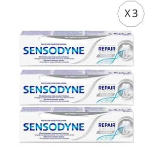 3 x Sensodyne Repair & Protect Novamin Protection White Teeth Toothpaste 75 ml - Picture 1 of 10