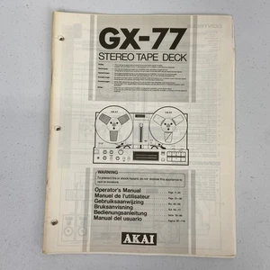 Akai GX-77 Reel to Reel Proprietari / Manuale utente *Originale* - Foto 1 di 3