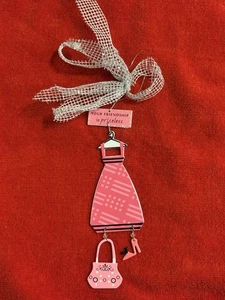 Your Friendship is Priceless Hanging Ornament Pink with Charms - Picture 1 of 5