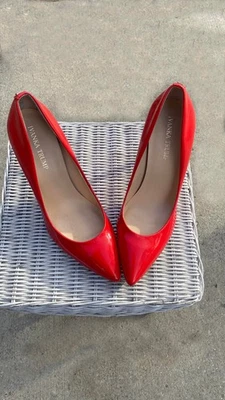 Ivanka Trump NWOB Patent Coral Red Pumps Size 10 - Image 1 of 4