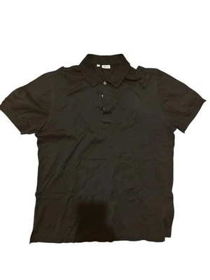 Brioni Polo Shirt Mens Large Black Italy Made Cotton Short Sleeve Adult Cotton - image 1 of 4