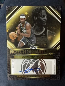 2025-26 Topps Notch Signatures Leonard Miller Milwaukee Bucks AUTO 1:730 Packs - Picture 1 of 10