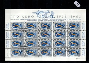 // 20X SWITZERLAND 1963 - USED - PLANES - Picture 1 of 1