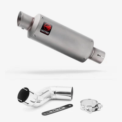 Lextek Stainless Steel GP1 Matt 240mm Exhaust with Link Pipe Silencer Polished - Image 1 of 4