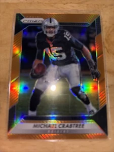 2016 Panini Prizm Orange Prizm Parallel Michael Crabtree 166/299 Oakland Raiders - Picture 1 of 2