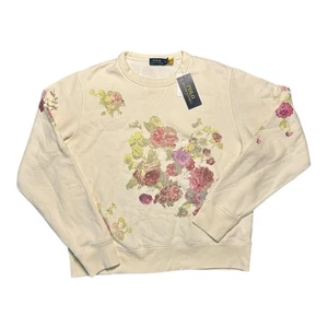 Polo Ralph Lauren Damen Floral Fleece Grafik Sweatshirt Rundhals Gr. L Neu mit Etikett - Bild 1 von 4