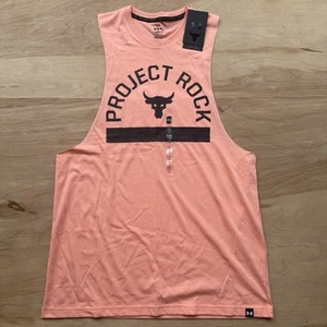 Chemise sans manches graphique orange Under Armour UA Project Rock homme moyen paiement - Photo 1/7