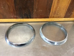Austin America • Original Chrome Headlight Trim Rings. Used. KQ425 - Picture 1 of 14