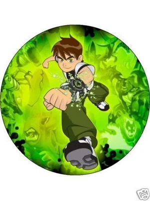 Ben 10 Omnitrix Vilgax Essbar Zuckermasse Tortenbild Tortenaufleger + 4 Muffin - Bild 1 von 4
